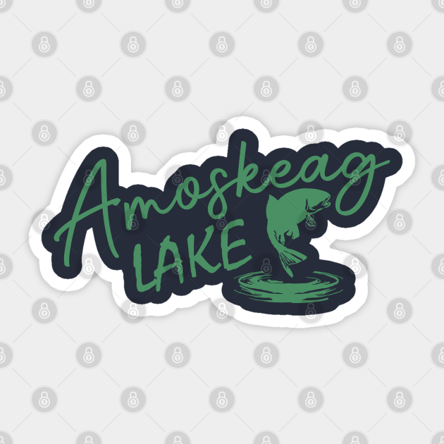 Amoskeag Lake Fish Amoskeag Lake Sticker TeePublic
